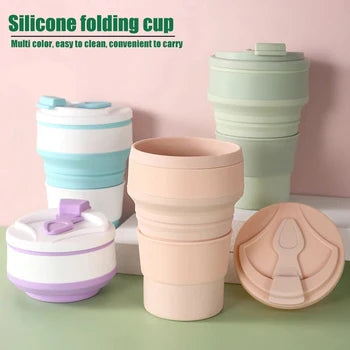 Silicone Folding Coffee Cups, Outdoors Travel Drinking Mug