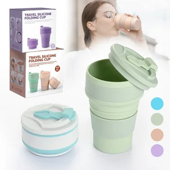 Silicone Folding Coffee Cups, Outdoors Travel Drinking Mug