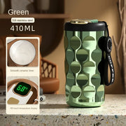 410ml Light Luxury Stainless Steel Thermos Cup Ceramic Liner Smart Coffee Cup Portable LED Temperature Display Vacuum Thermos