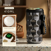 410ml Light Luxury Stainless Steel Thermos Cup Ceramic Liner Smart Coffee Cup Portable LED Temperature Display Vacuum Thermos