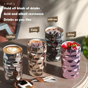 410ml Light Luxury Stainless Steel Thermos Cup Ceramic Liner Smart Coffee Cup Portable LED Temperature Display Vacuum Thermos