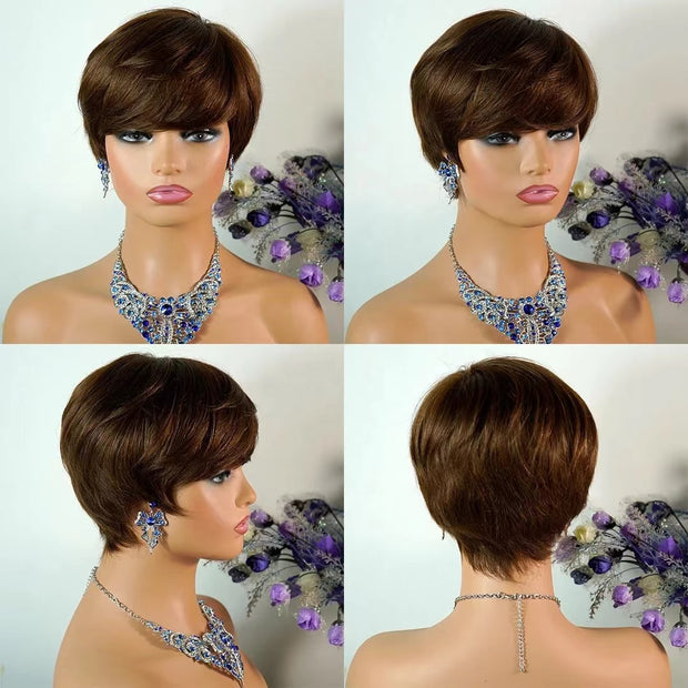 Short 100% Human Hair Wigs