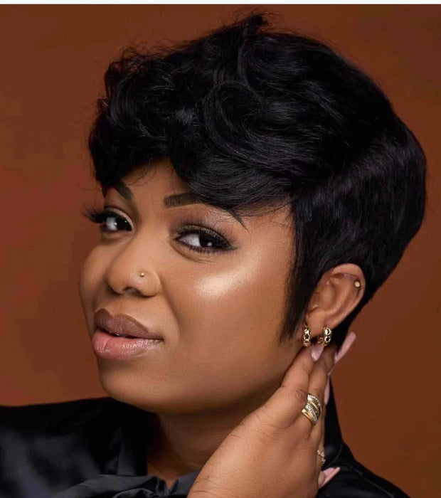 Short 100% Human Hair Wigs