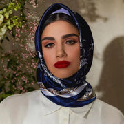 شالات موضة بالجملة عتيقة حرير وشاح ساتان مربع كبير حجاب شالات حرير صيني شالات ناعمة للنساء حرير