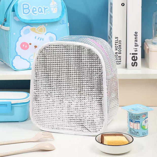 Children's Silicone Lunch Box, Drink Bottle Set with the bag