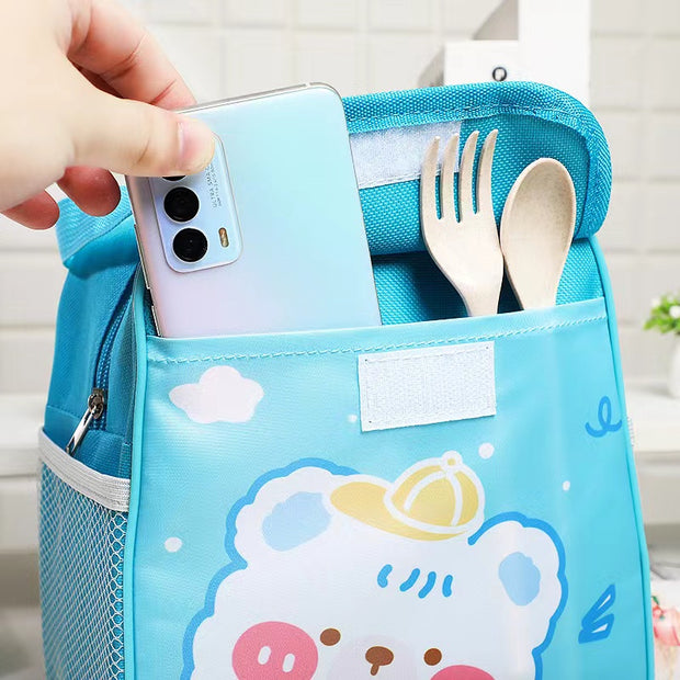 Children's Silicone Lunch Box, Drink Bottle Set with the bag