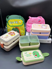 Children's Silicone Lunch Box, Drink Bottle Set with the bag