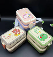 Children's Silicone Lunch Box, Drink Bottle Set with the bag