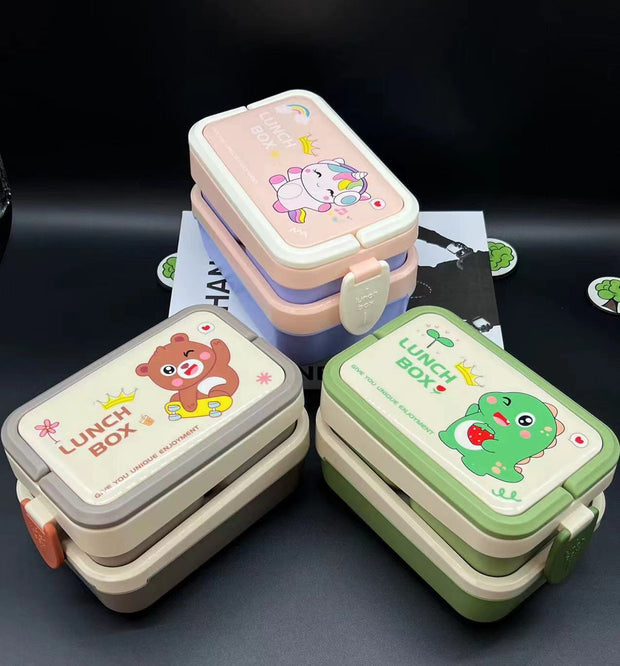 Children's Silicone Lunch Box, Drink Bottle Set with the bag
