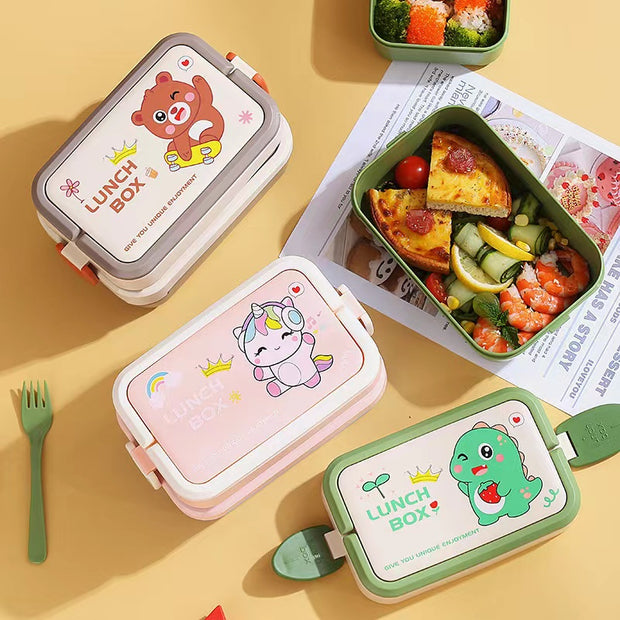 Children's Silicone Lunch Box, Drink Bottle Set with the bag
