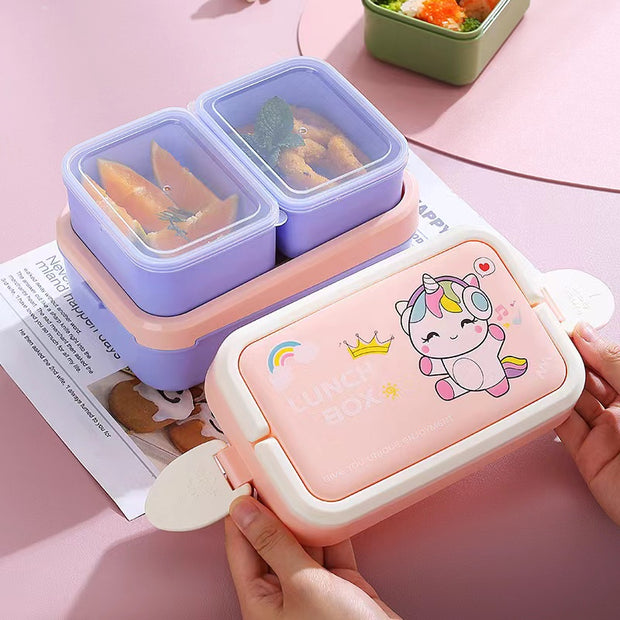 Children's Silicone Lunch Box, Drink Bottle Set with the bag