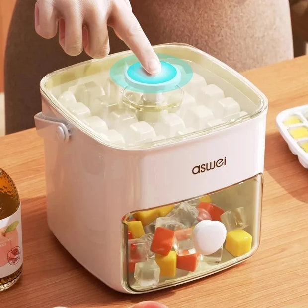 New Press Ice Cube Mold Ice Box Frozen Ball Ware Abrasives Large Capacity Ice Storage Household Food Grade Refrigerator