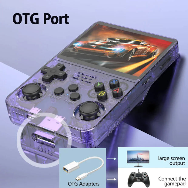 Retro Screen Handheld Game Console Open Source Linux System 64GB R36S Handheld Pocket Video Games Player