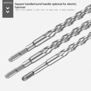 Carbon Steel Square Shank Electric Hammer Bit Four-Pit Wall Brick Drill Bit for Concrete Rebar Percussion Bit Wall Remodeling