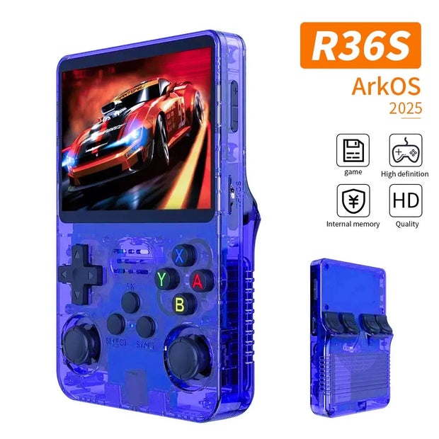 R36S Retro 128GB  3.5 Inch IPS Screen Handheld Game Console Open Source Linux System  Pocket Video Game Console