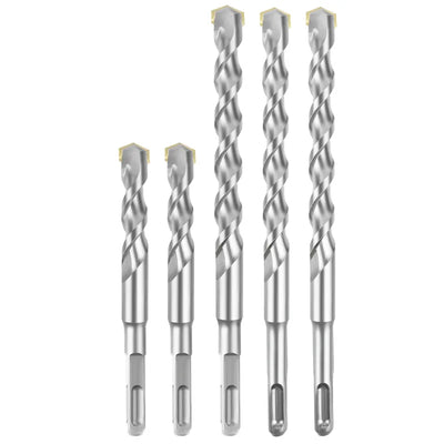 Carbon Steel Square Shank Electric Hammer Bit Four-Pit Wall Brick Drill Bit for Concrete Rebar Percussion Bit Wall Remodeling