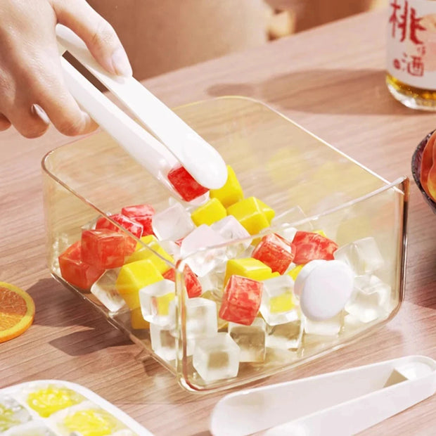 New Press Ice Cube Mold Ice Box Frozen Ball Ware Abrasives Large Capacity Ice Storage Household Food Grade Refrigerator