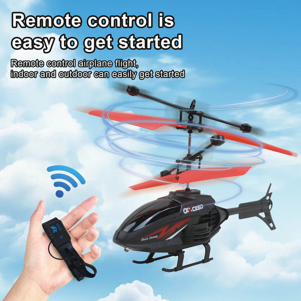 Easy to Fly RC Aircraft With Watch Remote Controller Flying Plane Toys Mini Helicopter RC Drone for 14+ Year