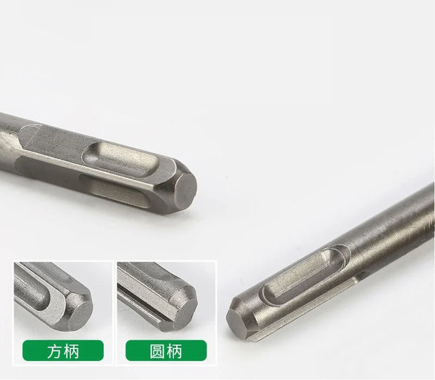 Hard Alloy Electric Hammer Drill Bit Impact Square Handle Round Handle Drilling Bit Set for Cement-Bearing Wall Openings