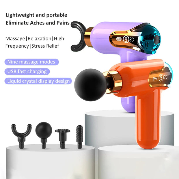 Hot Selling 9 Speed Adjustable Deep Tissue Vibration Muscle Relax Comfort Mini Massage Gun