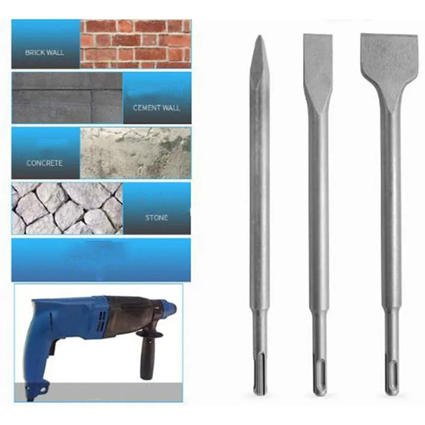 SDS Hammer Hex 14*150mm Round Shank Groove Gouge Point Bull Chisels for Concrete