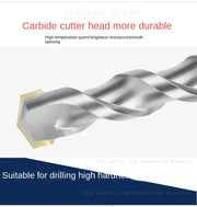 Carbon Steel Square Shank Electric Hammer Bit Four-Pit Wall Brick Drill Bit for Concrete Rebar Percussion Bit Wall Remodeling