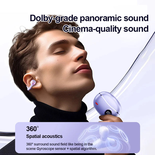 New TWS-M91 Wireless  Cross-Border Clip-On Sports True Wireless Earphones with Digital Display and 30ms Gaming Low Latency