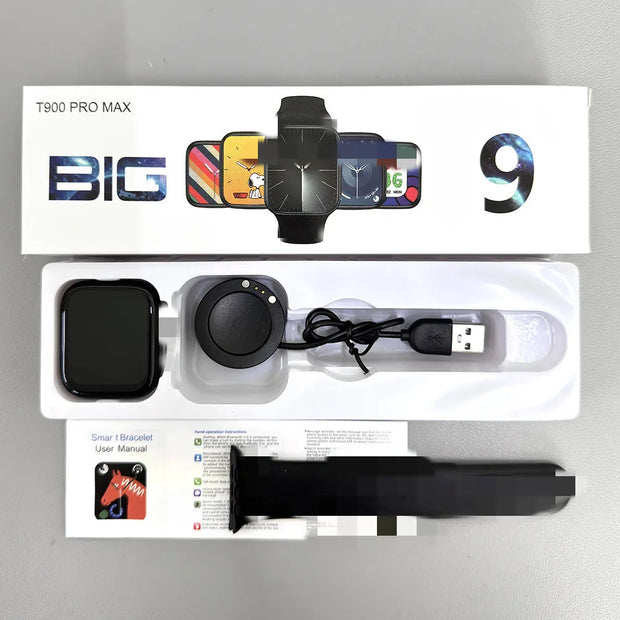 T900Pro Max Smart Watch for Bluetooth Call Multi-Function Sports Bracelet 3D Cross-Border Hot Sale Anti-Static Anti-Shock 9H