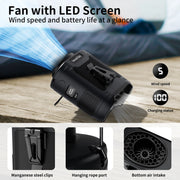 So cool Fan 10000mah Battery Neck Portable Chargeable Waist Fan Usb Mini Clip Fan Plastic Rechargeable Battery Brushless Motor 5V