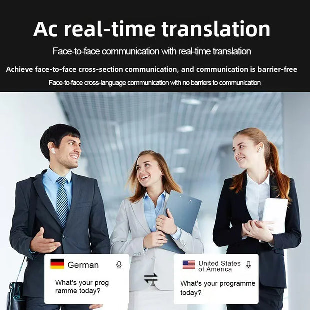 A90 ANC Noise Cancelling In-Ear Bluetooth Headset with AI Translation Long Endurance LED Battery Indicator Open-Ear Options