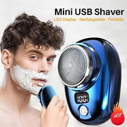 Comfortable Men's Electric Shaver USB Rechargeable Portable Razor Easy Travel Mini Beard Body Hair Trimmer Pocket Razor