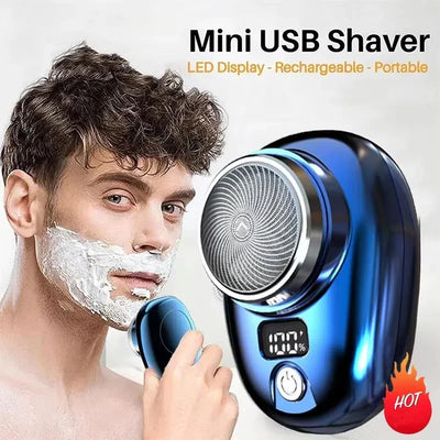 Comfortable Men's Electric Shaver USB Rechargeable Portable Razor Easy Travel Mini Beard Body Hair Trimmer Pocket Razor