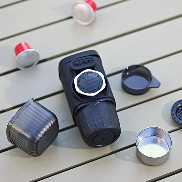 Portable Hand Pressed Coffee Machine Camping Field Capsule Coffee Powder Home Travel Small Espresso Machine Outdoor