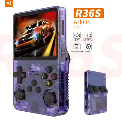 R36S Retro 128GB  3.5 Inch IPS Screen Handheld Game Console Open Source Linux System  Pocket Video Game Console