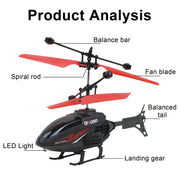 Easy to Fly RC Aircraft With Watch Remote Controller Flying Plane Toys Mini Helicopter RC Drone for 14+ Year