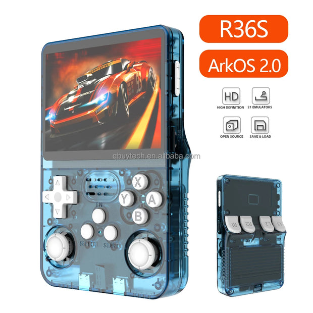 Retro Screen Handheld Game Console Open Source Linux System 64GB R36S Handheld Pocket Video Games Player