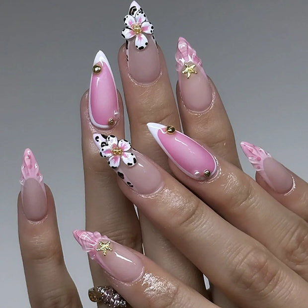 3D Press on Nail Top Selling Nail Supplies Wholesale 3D Bow Decorate Heavy Industry Pre-made Cat Eye Fake Nail with Box