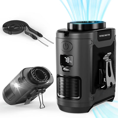 So cool Fan 10000mah Battery Neck Portable Chargeable Waist Fan Usb Mini Clip Fan Plastic Rechargeable Battery Brushless Motor 5V