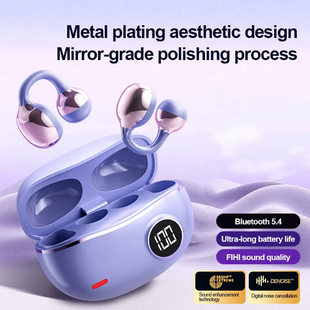 New TWS-M91 Wireless  Cross-Border Clip-On Sports True Wireless Earphones with Digital Display and 30ms Gaming Low Latency