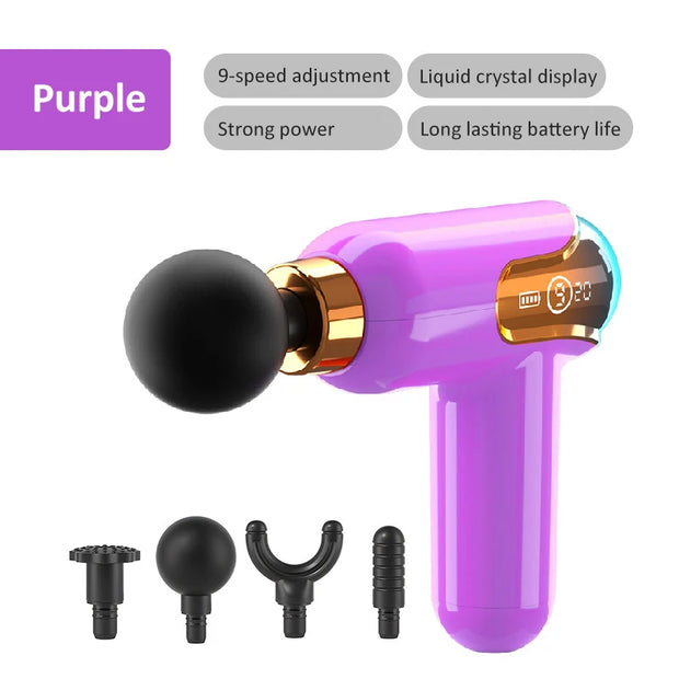 Hot Selling 9 Speed Adjustable Deep Tissue Vibration Muscle Relax Comfort Mini Massage Gun