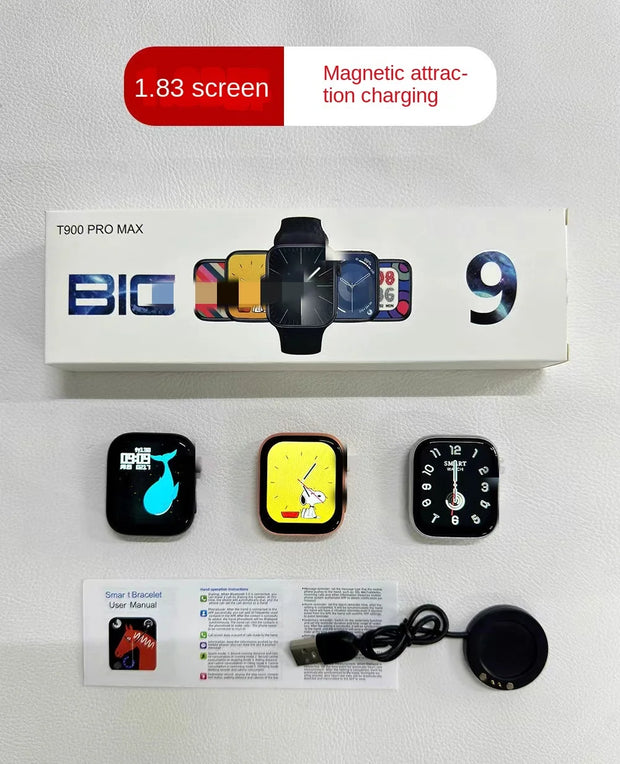 T900Pro Max Smart Watch for Bluetooth Call Multi-Function Sports Bracelet 3D Cross-Border Hot Sale Anti-Static Anti-Shock 9H