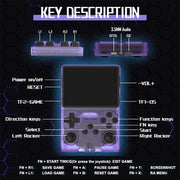 Retro Video Game With 128GB Tf Card 5500 Game Linux Operating System Built-in 3300mah Battery 3.5-inch Ips Screen