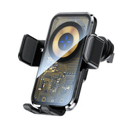 Fast Wireless Charger 15W 360 Rotating Intelligent Induction Vehicle Bracket Touch Sensing Texture Mirror Car Mount