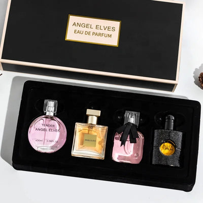 Women's Lasting 4-Piece Perfume Set Valentine's Day Original First Love Rose Luxcy Gift Box Set Perfume for Lover