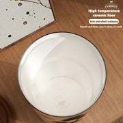 410ml Light Luxury Stainless Steel Thermos Cup Ceramic Liner Smart Coffee Cup Portable LED Temperature Display Vacuum Thermos