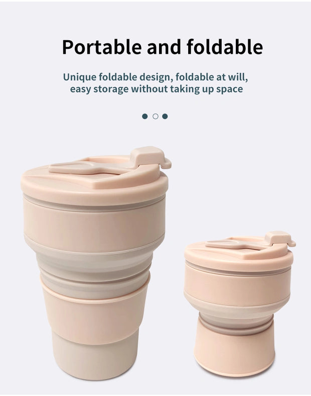 Silicone Folding Coffee Cups, Outdoors Travel Drinking Mug
