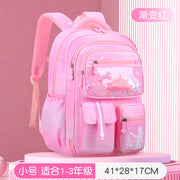 New Sesame Baby primary school bag, female 1-3-6 grade gradual change color cartoon children light backpack
