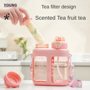 Straw Cup with Dual Compartments
