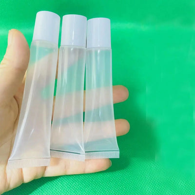 Clear Squeeze lip gloss tubes Plastic LipGloss Tube White Lip Gloss container