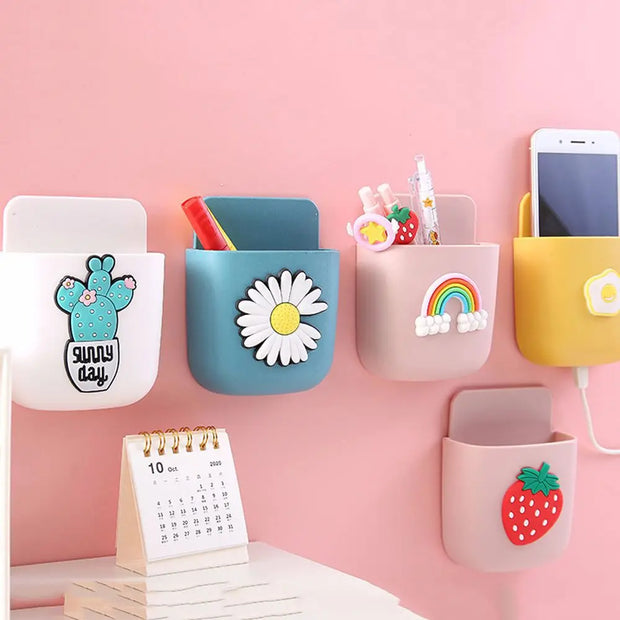 Creative School Stationery Pencial Case No Need to Punch Phone Charging Box Storage Box Pen Container Pen Holders